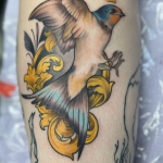 Neotrad Barn swallow on shin