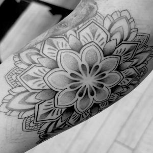 Mandala half sleeve in progress