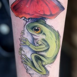 Frog sketch tattoo