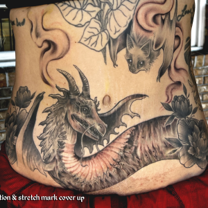 Dragon on Stretchmarks and C-Section Scars